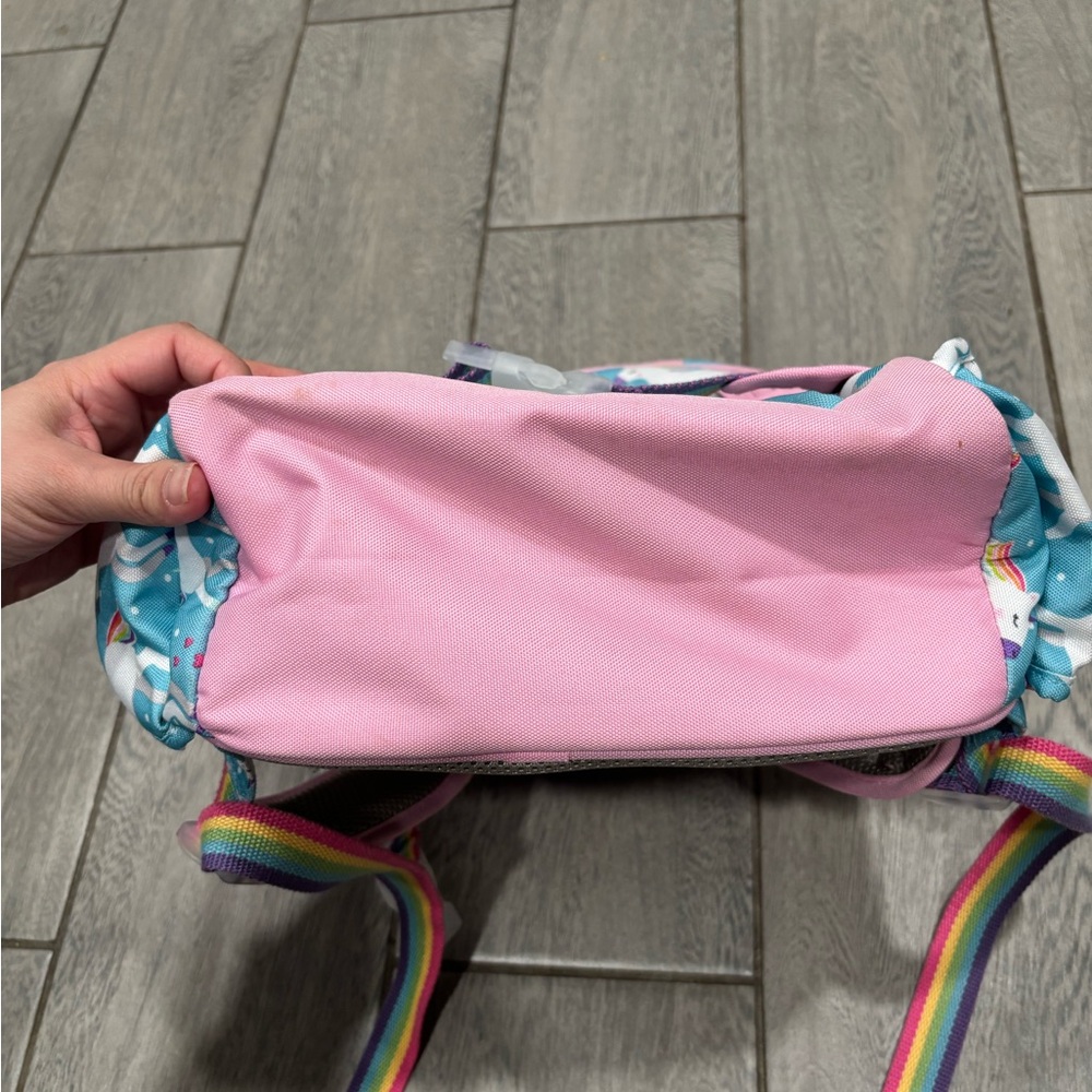 Pottery Barn Mackenzie Aqua Unicorn Parade Backpack Small Embroidered Madison - Picture 4 of 9